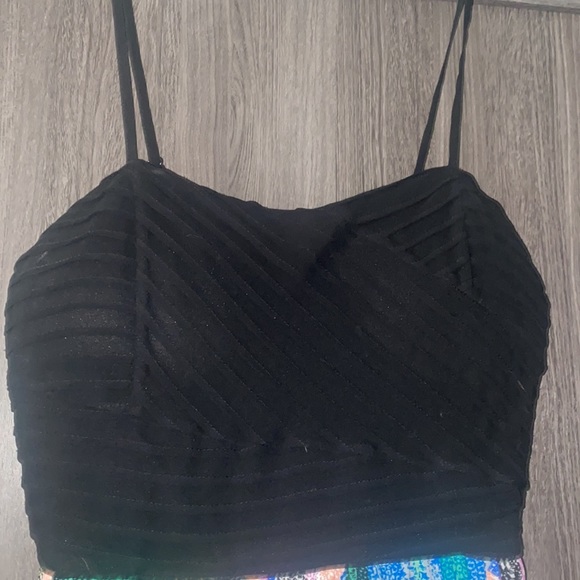 Bariii pleated tribal maxi dress with sweetheart cut size L - Picture 3 of 4